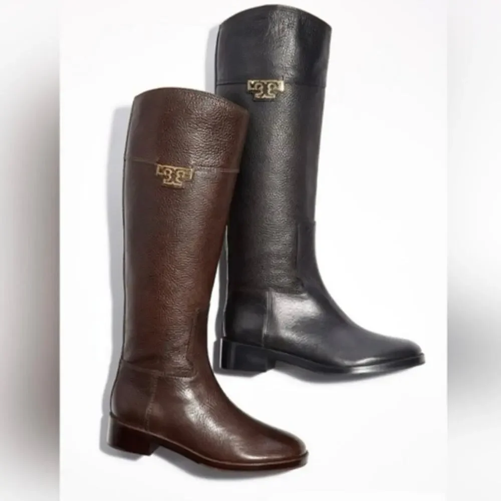 Tory Burch Riding Boots Chocolate Brown women size 7 M